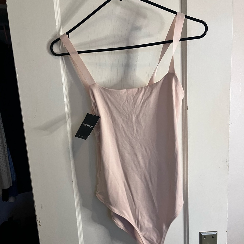 Forever 21 Pink Bodysuit with Spaghetti Straps